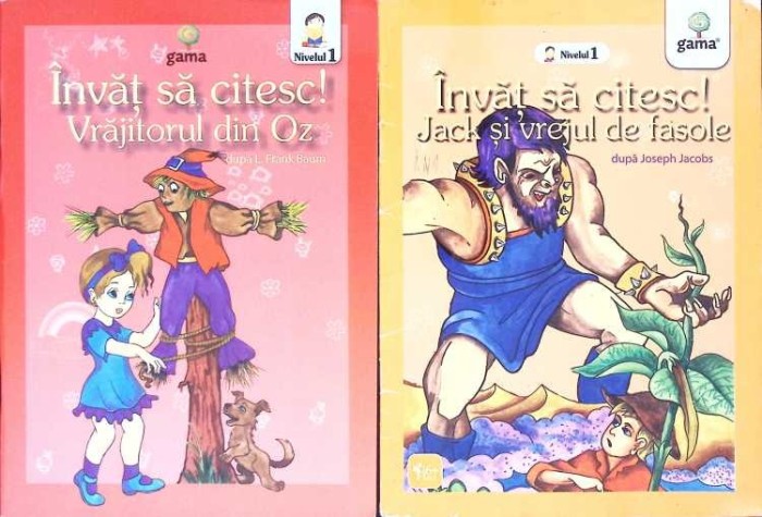 SET 2 CARTI NIVEL 1: INVAT SA CITESC! VRAJITORUL DIN OZ; JACK SI VREJUL DE FASOLE-L. FRANK BAUM-273116