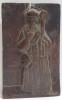 Icoana Sf&acirc;ntul Nicolae Sculptată Lemn Sec XIX, 13.5cm, Icoana Veche Colecție