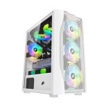 Cumpara ieftin Carcasa 1stPLAYER Gaming X3-M, RGB, Mid-Tower, fara sursa, culoare alba