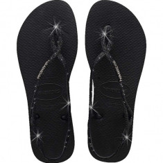 Havaianas sandale LUNA SPARKLE femei, culoarea negru, 4148065.0090
