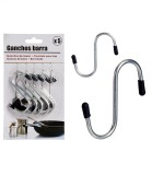 Set 5 carlige pentru bucatarie, Metal cromat, 17,5 x 10,5 x 1,5 cm