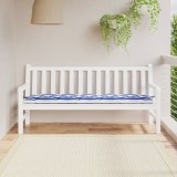 Gossi perna de banca dungi albastre si albe 180x50x7 cm textil oxford
