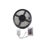 KIT Banda LED RGB 72W Exterior 60 LED-uri/m 5 metri cu Telecomanda si Alimentare
