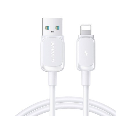 Cablu de date telefon, Joyroom, USB la Lightning, 1.2 m, Alb foto
