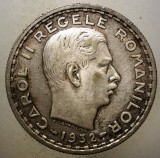Moneda Argint Romania Carol II 100 Lei 1932 Paris KM#52, Avarii Minore