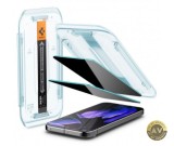 Folie de protectie Ecran Privacy Spigen EZ FIT pentru Google Pixel 9 / Pixel 9 Pro Sticla Securizata Full Glue Set 2 bucati