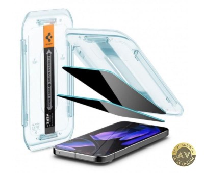 Folie de protectie Ecran Privacy Spigen EZ FIT pentru Google Pixel 9 / Pixel 9 Pro Sticla Securizata Full Glue Set 2 bucati foto