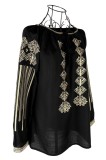 Bluza dama 025 negru/auriu , marimea M