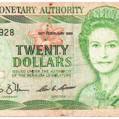 Bermuda 20 Dolari 1989 P-37b Seria 117928