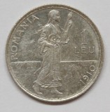 1 LEU 1910 . DETALII EXCELENTE . MONETARIA BRUXELLES .