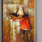 Balerine 6 Tablou semnat datat tablou living abstract, tablou decorativ 70x150cm