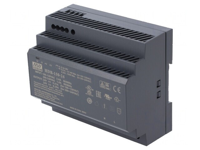 Alimentator pulsatoriu pentru şină DIN 150W 24VDC 6,25A