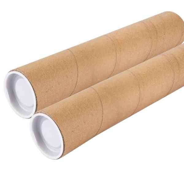 Set 2 buc, Tub din Carton pentru Protectie si Transport Folii, Proiecte si Printuri, Lungime 150 cm, &Oslash; 76mm, Grosime 3 mm, Maro