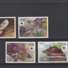 Laos 2004-Fauna,WWF,Testoase,serie 4 valori,MNH,Mi.1927-1930