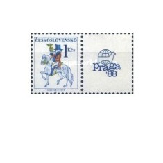Cehoslovacia 1987 - expo filatelic la Praga, neuzata cu vinieta