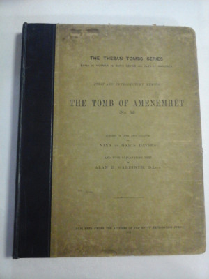 THE TOMB OF AMENEMHET (1915) - Nina de Garis DAVIES * Alan H. GARDINER foto