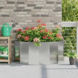 vidaXL Jardinieră Argintiu 120 x 60 x 50 cm Oțel Galvanizat 883708