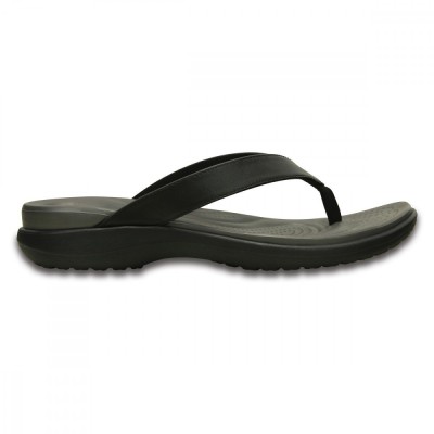 Șlapi Crocs Women&amp;#039;s Capri V Flip Negru - Black/Graphite foto