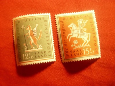 Serie RFG-SAARland 1958 -pt.tineri- Povesti , 2 val. sarniera foto