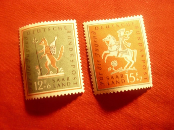 Serie RFG-SAARland 1958 -pt.tineri- Povesti , 2 val. sarniera