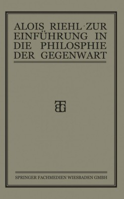 A Riehl Zur Einfuhrung in die Philosophie der Gegenwart foto