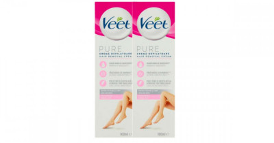 Veet Silk&amp;amp;amp;Fresh Szőrtelen&amp;iacute;tő kr&amp;eacute;m norm&amp;aacute;l bőrre 2x100ml foto