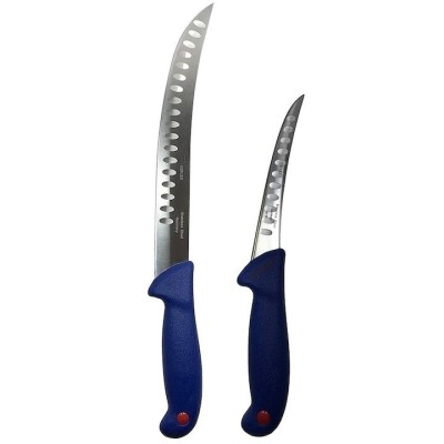 Set profesional de macelarie, fasonat, transat, degresat, dezosat, 2 cutite, otel carbon foto