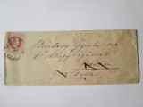 Rar! Plic circulat cu timbru de 5 Krajczar 1871 Deva-Boița cu sigiliu de ceară roșie pe verso 1871