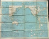 PACIFIC OCEAN , HARTA CU DENUMIRI IN LIMBA ENGLEZA , 1936