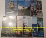 Danemarca 11 colecții anuale MNH 1989-1999, valoare nominală: 216,60 euro
