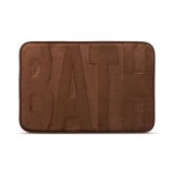 Cumpara ieftin Covoras de Baie sau Dus, Model BATH, Moale si Pufos, Dimensiuni 60x40 cm, Culoare Maro, Family Pound