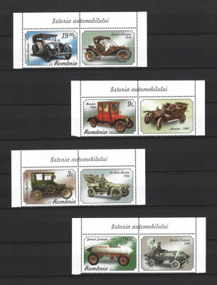 ROMANIA 2023 - ISTORIA AUTOMOBILULUI, VINIETA 1, MNH - LP 2402 foto