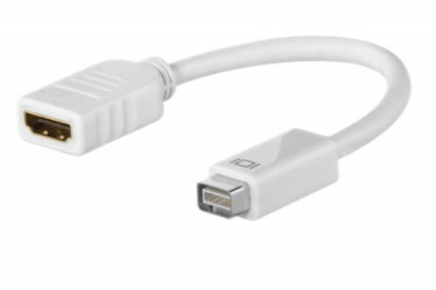 Adaptor mini DVI tata la HDMI Mama, Active, FHD, 10cm, compatibil Apple iMac Macbook Pro foto