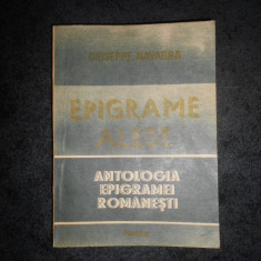 GIUSEPPE NAVARRA - EPIGRAME ALESE. ANTOLOGIA EPIGRAMEI ROMANESTI