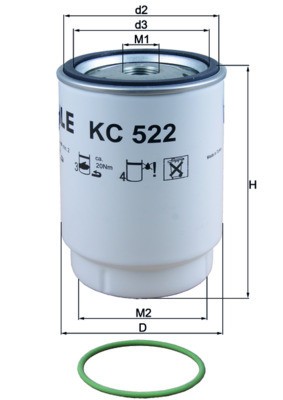 MAHLE KC 522D filtru combustibil foto