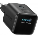 Incarcator Retea Anker Nano Display, 45W, 3A, 1 x USB-C, Negru A121DG11