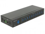 HUB extern industrial cu 4 x USB 3.0 tip A, protectie 20 kV ESD, Delock 63919