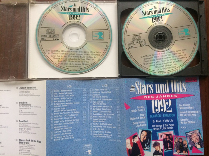 stars und hits 1992 2 cd dublu disc selectii muzica snap klf dr alban roxette VG