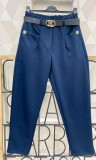 Women's trousers with belt and pockets