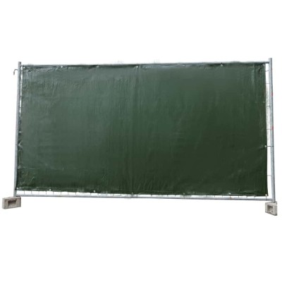 Panza gard constructie, protectie vizuala gard, 160g/m&amp;sup2;, verde PE, 1,76x3,41m foto