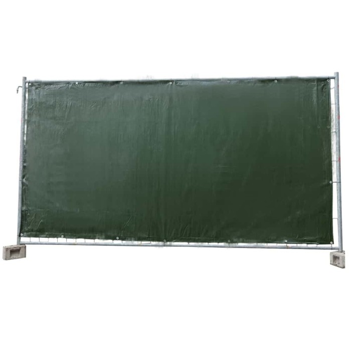 Panza gard constructie, protectie vizuala gard, 160g/m&sup2;, verde PE, 1,76x3,41m