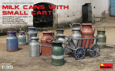 1:35 Milk Cans with Small Cart 1:35 foto