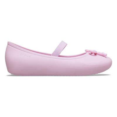 Balerini Crocs Brooklyn Bow Flat Kids Roz - Ballerina Pink foto