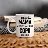 Cana alba personalizata Aceasta mama are cei mai buni copii din lume, INOVATIX&reg;. 330ml