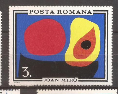 Romania - 1970 - INUNDATIA II, Joan Miro, Nestampilat foto