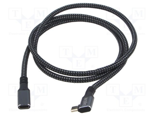 Cablu USB C LOGILINK 3.2 Gen 2 unghi 1m aurit negru
