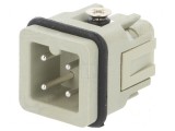Conector HDC pentru inserturi de contact tată, 4 pini, 10A