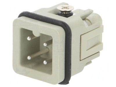 Conector HDC pentru inserturi de contact tată, 4 pini, 10A foto