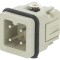 Conector HDC pentru inserturi de contact tată, 4 pini, 10A