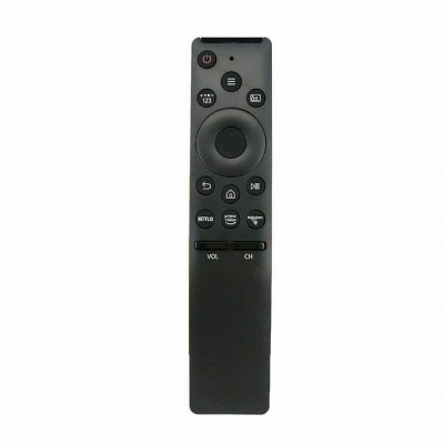 Telecomanda compatibila Samsung, 4K, Smart, Ultra HD, Control vocal, Netflix, Rakuten TV, Fara programare, 10 m, Negru foto